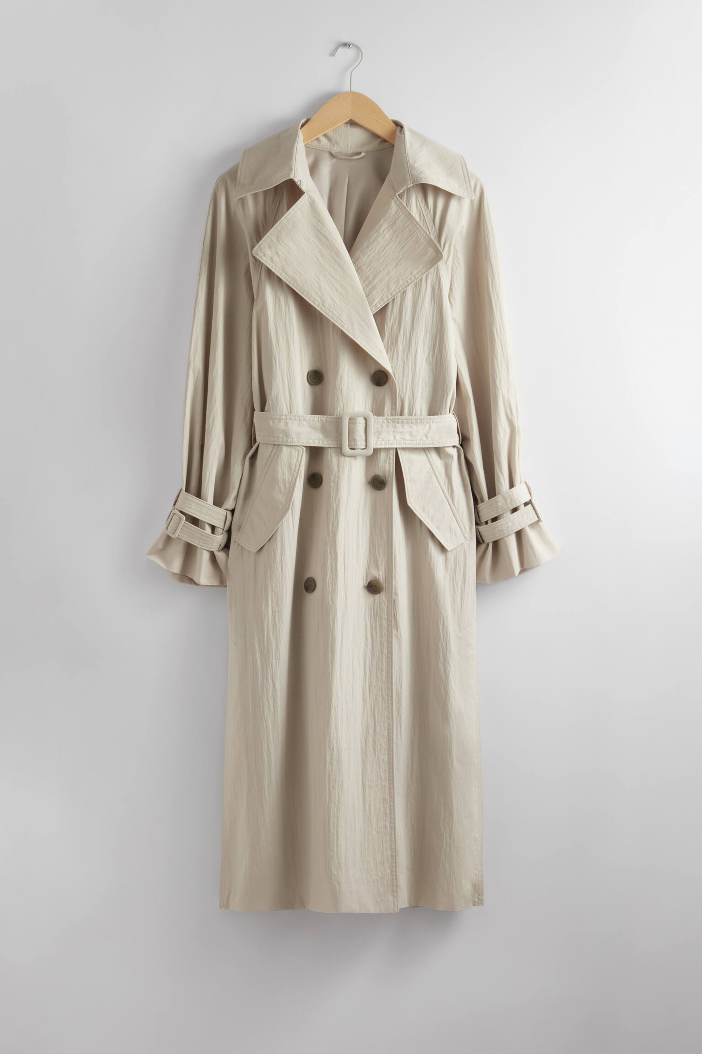 Trenchcoat mit zerknittertem Finish