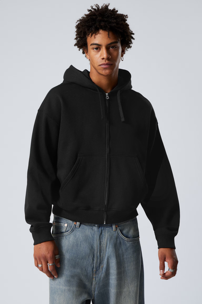 Boxy Midweight Zip Hoodie